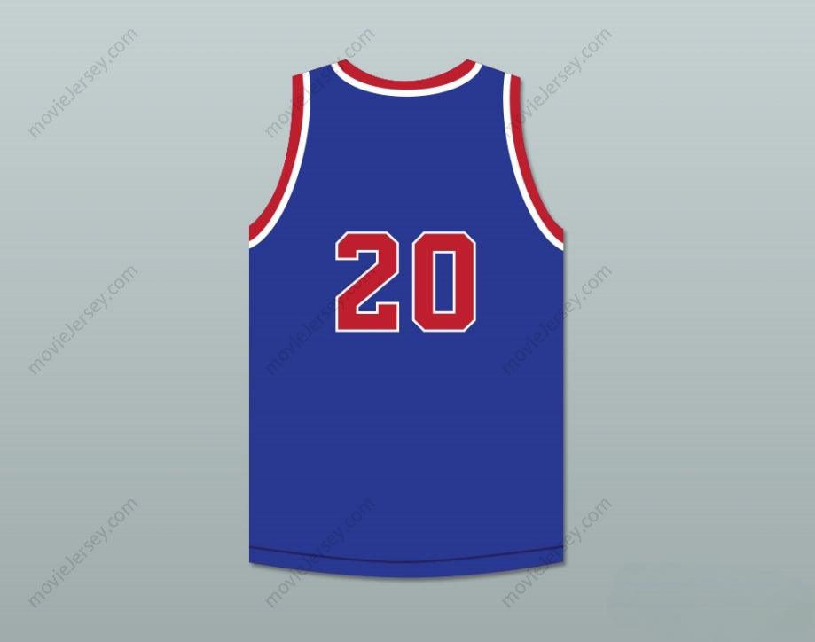 CUSTOM ANY Name Number BOBBY MCDERMOTT 20 FORT WAYNE ZOLLNER  BLUE BASKETBALL JERSEY Top Stitched S-6XL