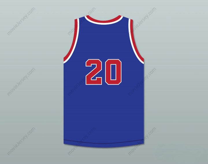 CUSTOM ANY Name Number BOBBY MCDERMOTT 20 FORT WAYNE ZOLLNER  BLUE BASKETBALL JERSEY Top Stitched S-6XL