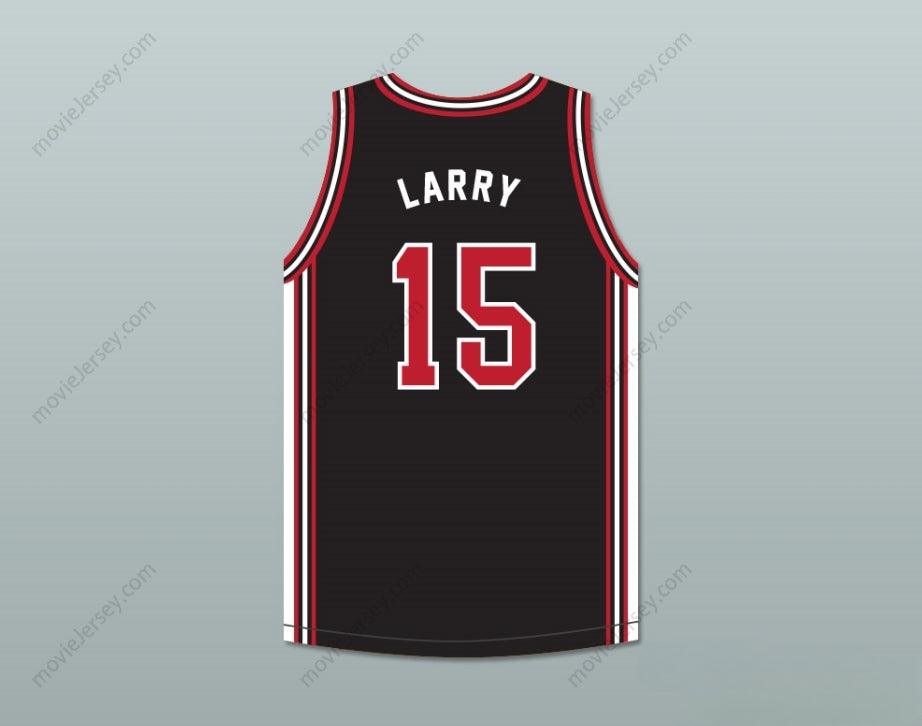 CUSTOM ANY Name Number LARRY 15 BLACK BASKETBALL JERSEY IN THE HOUSE Top Stitched S-6XL