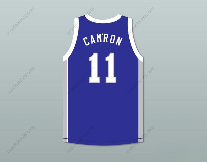 CUSTOM ANY Name Number RAPPER CAM'RON 11  CENTER RAMS BLUE BASKETBALL JERSEY Top Stitched S-6XL