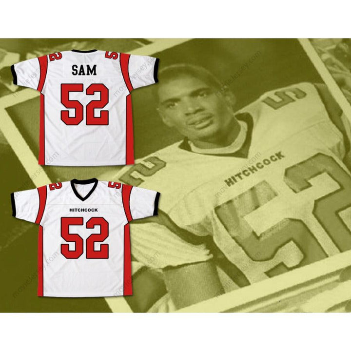 CUSTOM ANY Name Number MICHAEL SAM 52 HITCHCOCK HIGH SCHOOL BULLDOGS FOOTBALL JERSEY Top Stitched S-6XL
