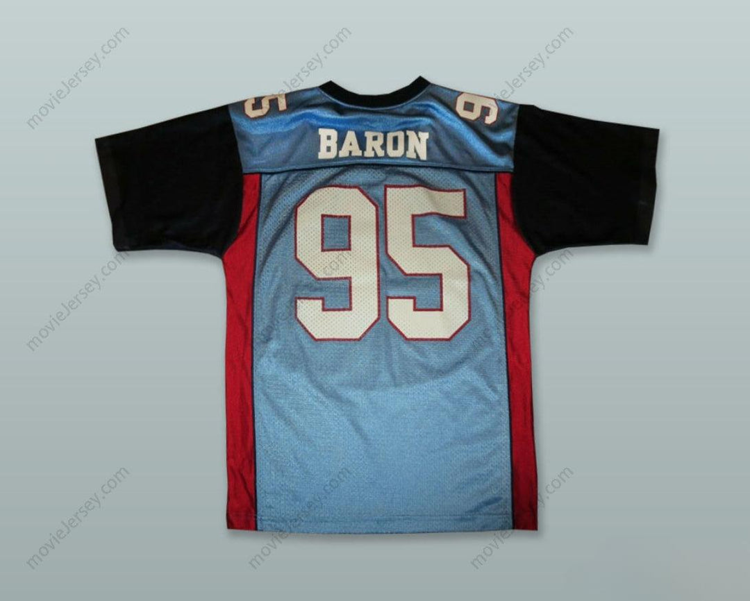 CUSTOM ANY Name Number James Baron 95 Nashville Kats Light Blue Football Jersey Top Stitched S-6XL