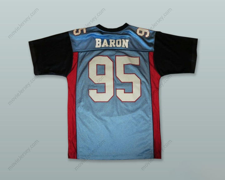 CUSTOM ANY Name Number James Baron 95 Nashville Kats Light Blue Football Jersey Top Stitched S-6XL