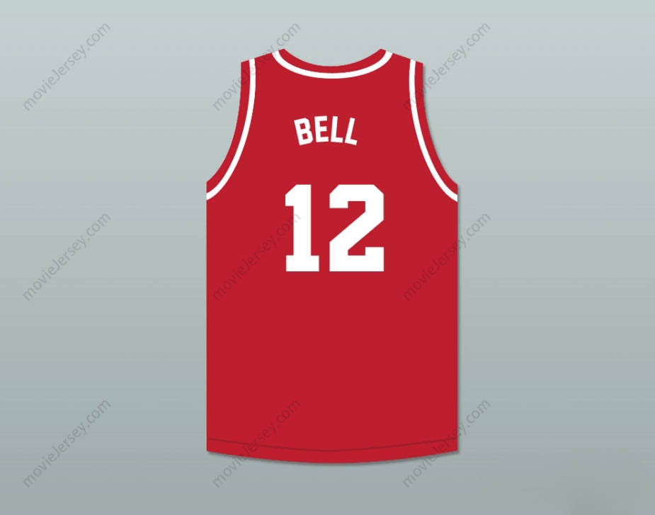 CUSTOM ANY Name Number RICKY BELL 12 NEW EDITION RED BASKETBALL JERSEY Top Stitched S-6XL