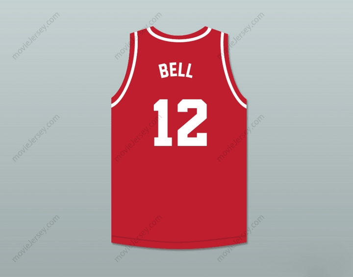 CUSTOM ANY Name Number RICKY BELL 12 NEW EDITION RED BASKETBALL JERSEY Top Stitched S-6XL