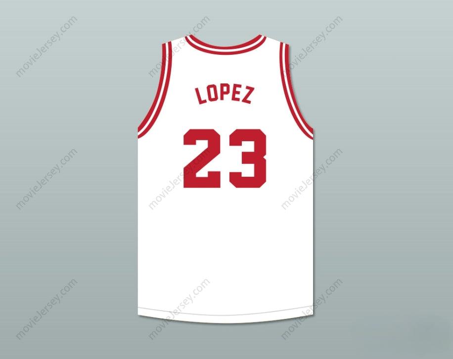 CUSTOM ANY Name Number MARIO LOPEZ 23 TIJUANA PIRANHAS WHITE BASKETBALL JERSEY MEXICAN EXPANSION TEAM Top Stitched S-6XL