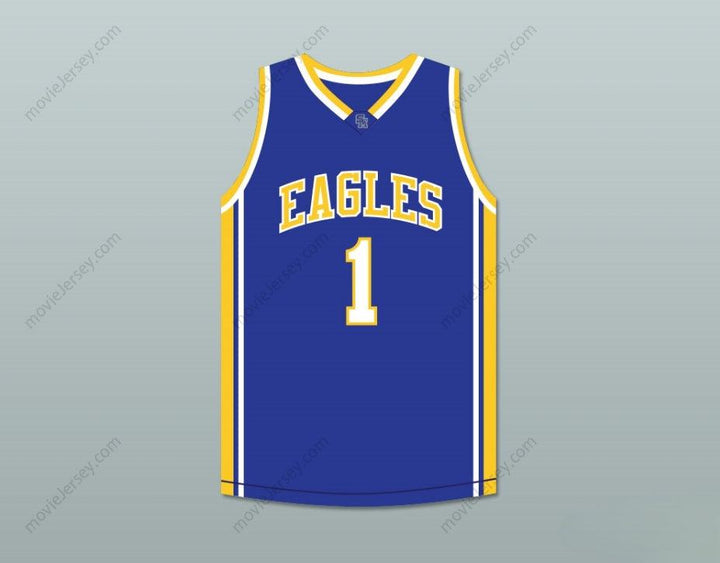 CUSTOM ANY Name Number KLAY THOMPSON 1 SANTA MARGARITA CATHOLIC HIGH SCHOOL  BLUE BASKETBALL JERSEY Top Stitched S-6XL