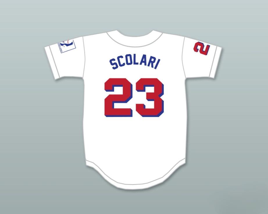Custom Any Name Number KENNY SCOLARI 23  BEERS DELUXE BASEKETBALL WHITE BASEBALL JERSEY Top Stitched S-6XL