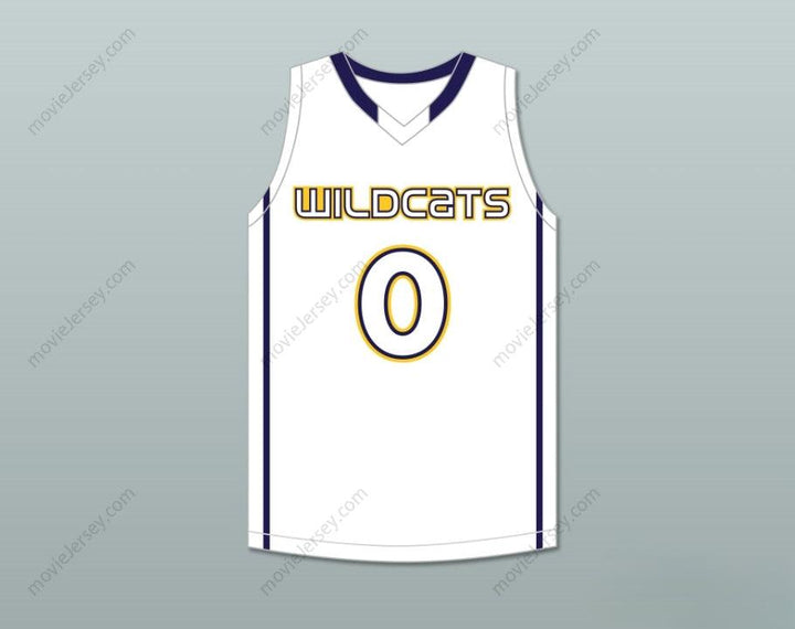 CUSTOM ANY Name Number JAYLEN BROWN 4 WHEELER HIGH SCHOOL WILDCATS WHITE BASKETBALL JERSEY 2 Top Stitched S-6XL