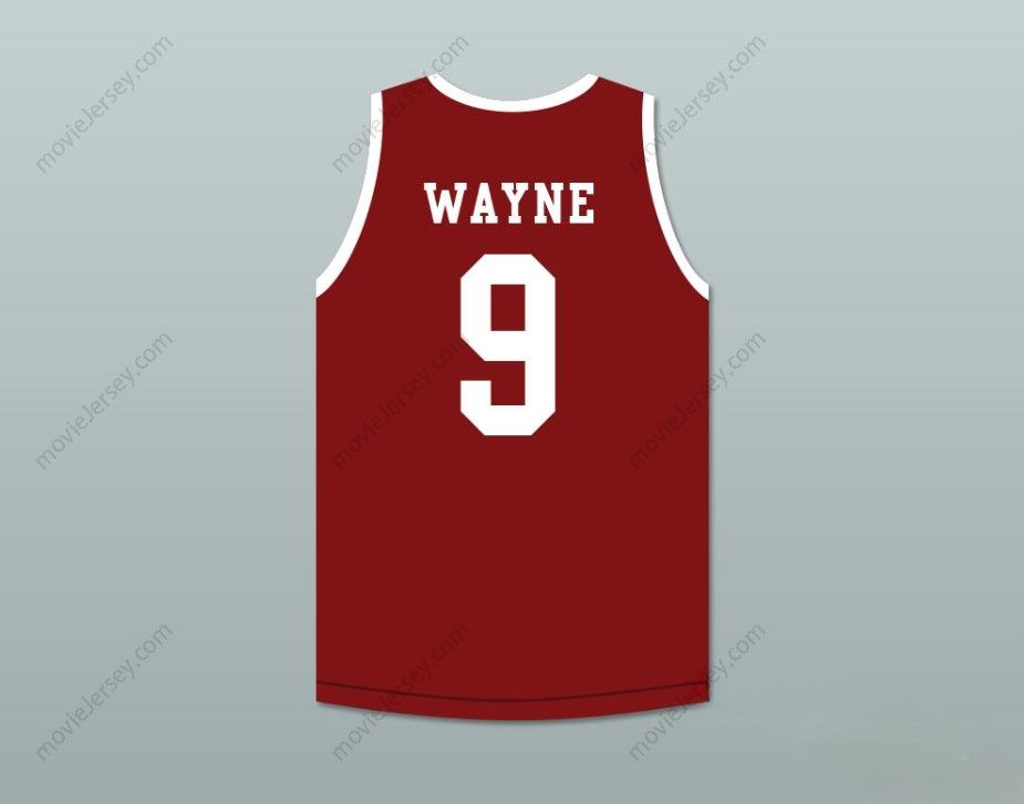 CUSTOM ANY Name Number DWAYNE WAYNE 9 HILLMAN COLLEGE MAROON BASKETBALL JERSEY WITH EAGLE PATCH Top Stitched S-6XL