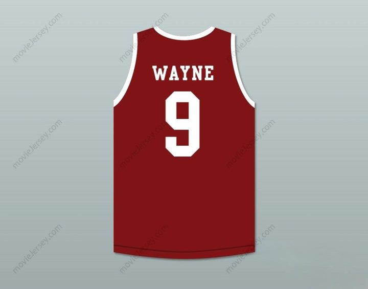 CUSTOM ANY Name Number DWAYNE WAYNE 9 HILLMAN COLLEGE MAROON BASKETBALL JERSEY WITH EAGLE PATCH Top Stitched S-6XL