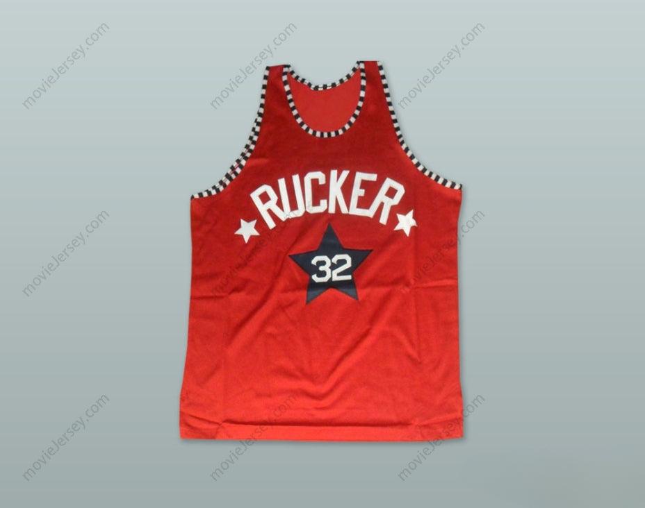 CUSTOM ANY Name Number 1975 RUCKER PARK NYC 32 RED BASKETBALL JERSEY Top Stitched S-6XL