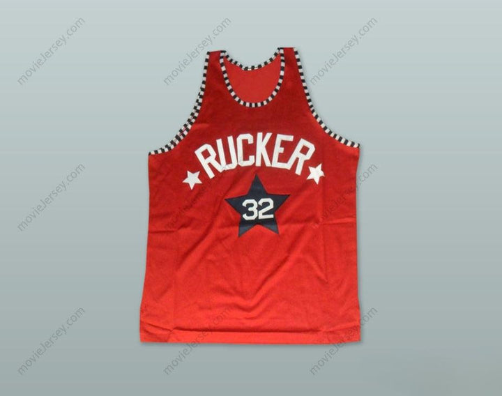 CUSTOM ANY Name Number 1975 RUCKER PARK NYC 32 RED BASKETBALL JERSEY Top Stitched S-6XL