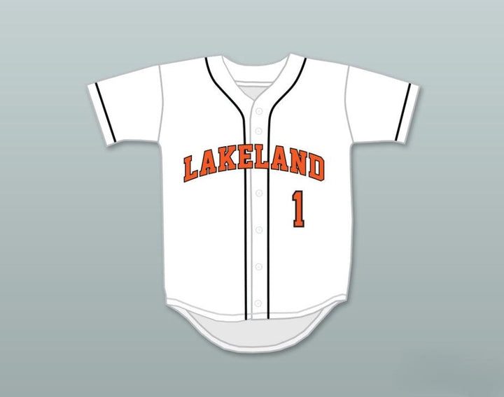 Custom Any Name Number CHRIS SALE 1  SENIOR HIGH SCHOOL DREADNAUGHTS WHITE BASEBALL JERSEY 2 Top Stitched S-6XL