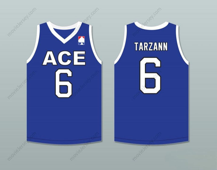 CUSTOM ANY Name Number TARZANN 6 ACE FAMILY CHARITY BLUE BASKETBALL JERSEY Top Stitched S-6XL