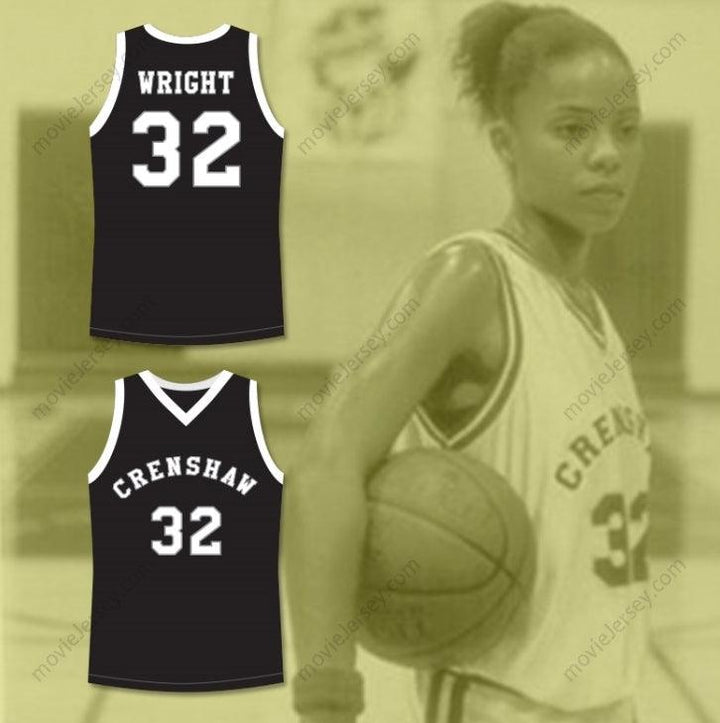 CUSTOM ANY Name Number MONICA WRIGHT 32 CRENSHAW HIGH SCHOOL BLACK BASKETBALL JERSEY LOVE AND BASKETBALL Top Stitched S-6XL