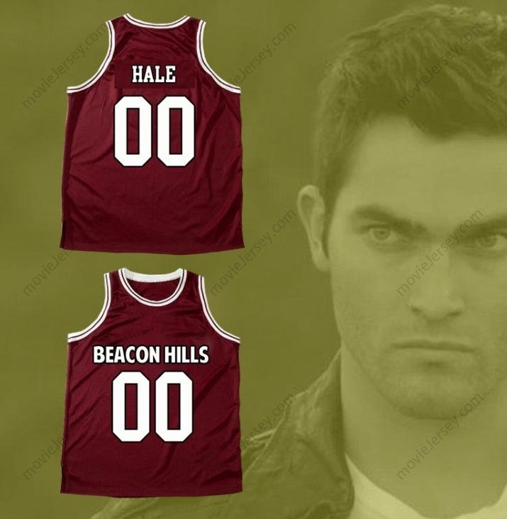 CUSTOM ANY Name Number DEREK HALE 00 BEACON HILLS BASKETBALL JERSEY TEEN WOLF Top Stitched S-6XL