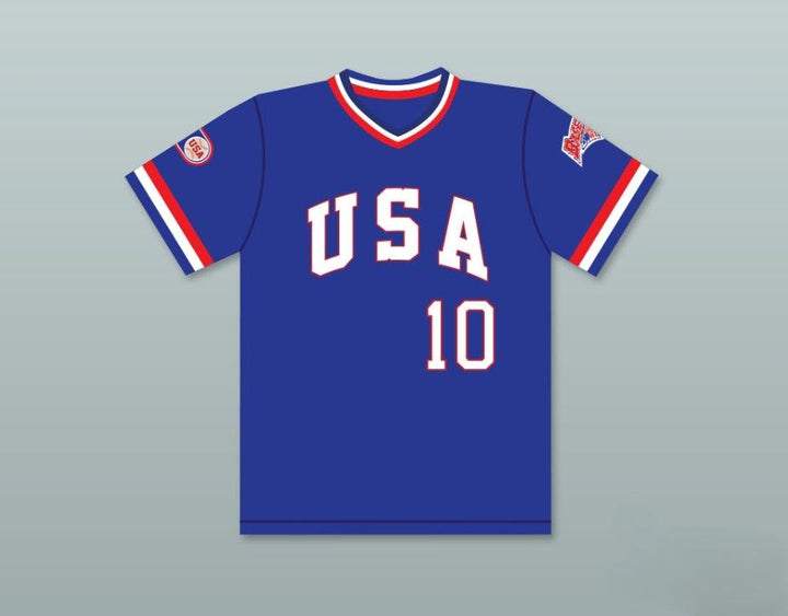 Custom Any Name Number GARY GREEN 10 1984 USA TEAM BLUE BASEBALL JERSEY Top Stitched S-6XL