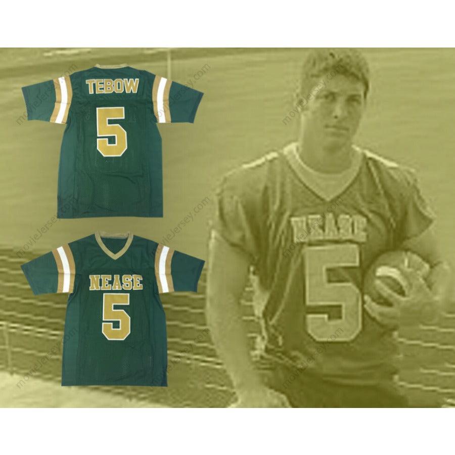 CUSTOM ANY Name Number TIM TEBOW 5 ALLEN D. NEASE HIGH SCHOOL PANTHERS GREEN FOOTBALL JERSEY Top Stitched S-6XL