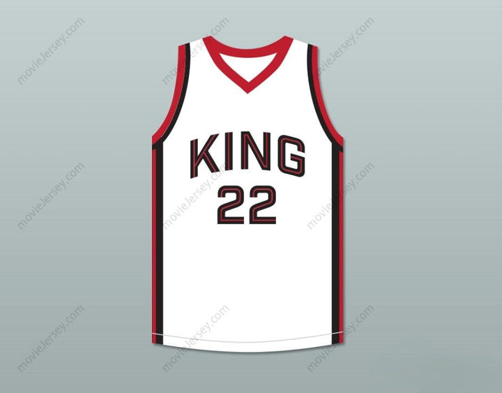 CUSTOM ANY Name Number KAWHI LEONARD 22 MARTIN LUTHER KING HIGH SCHOOL  WHITE BASKETBALL JERSEY 8 Top Stitched S-6XL