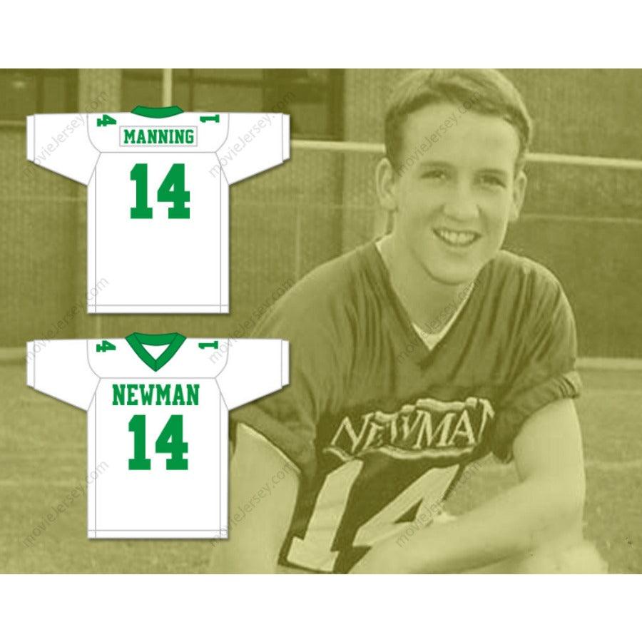 CUSTOM ELI MANNING 14 ISIDORE NEWMAN HIGH SCHOOL WHITE FOOTBALL JERSEY VERSION Top Stitched S-6XL
