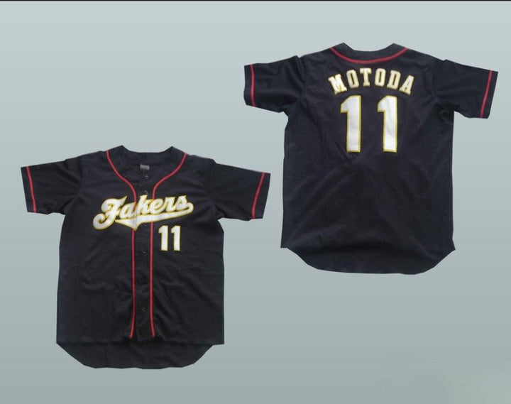 Custom Any Name Number L. MOTODA FAKERS BASEBALL JERSEY ANY NAME OR NUMBER NEW Top Stitched S-6XL