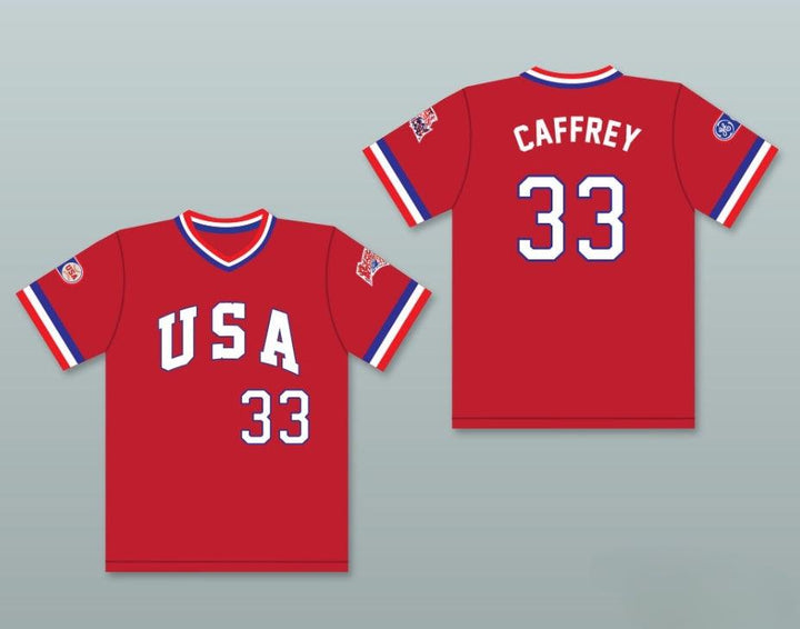 Custom Any Name Number BOB CAFFREY 33 1984 USA TEAM RED BASEBALL JERSEY Top Stitched S-6XL