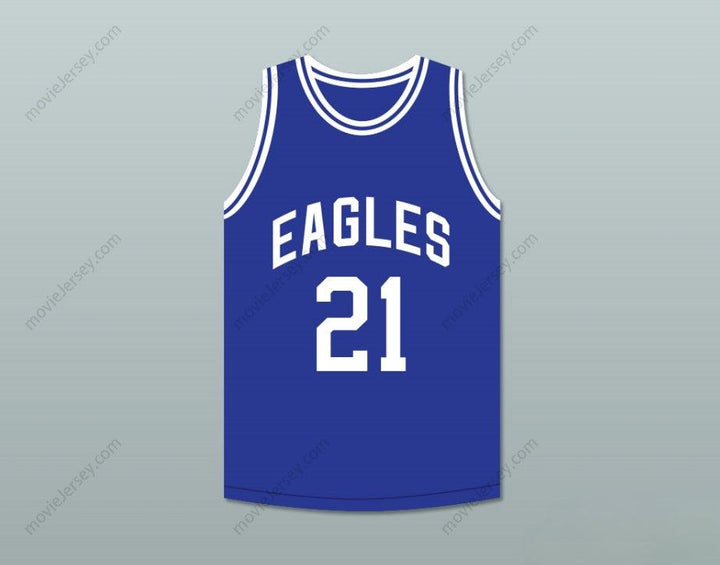 CUSTOM ANY Name Number TAUHEED EPPS 2 CHAINZ 21 NORTH CLAYTON HIGH SCHOOL EAGLES BLUE BASKETBALL JERSEY Top Stitched S-6XL