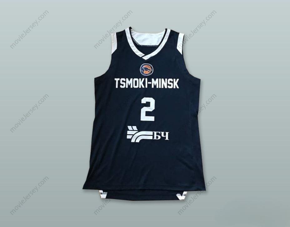 CUSTOM ANY Name Number SEKOU WIGGS 2 BC TSMOKI-MINSK BELARUS NAVY BLUE BASKETBALL JERSEY Top Stitched S-6XL