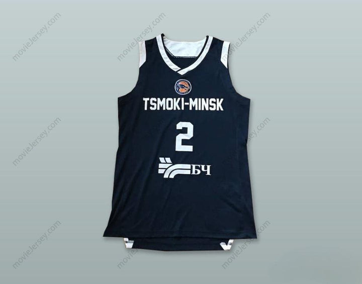 CUSTOM ANY Name Number SEKOU WIGGS 2 BC TSMOKI-MINSK BELARUS NAVY BLUE BASKETBALL JERSEY Top Stitched S-6XL