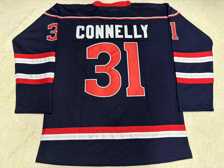 Custom Any Name Number SHANE CONNELLY 31 SOUTH CAROLINA STING RAYS NAVY BLUE HOCKEY JERSEY Top Stitched S-6XL