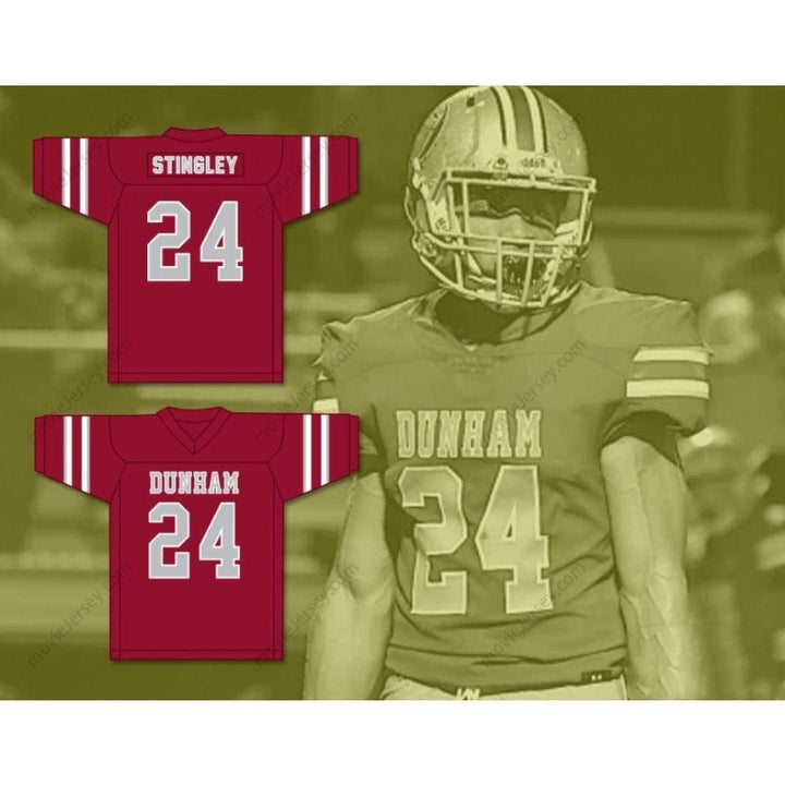 CUSTOM ANY Name Number DEREK STINGLEY JR 24 THE DUNHAM SCHOOL TIGERS Football Jersey Top Stitched S-6XL