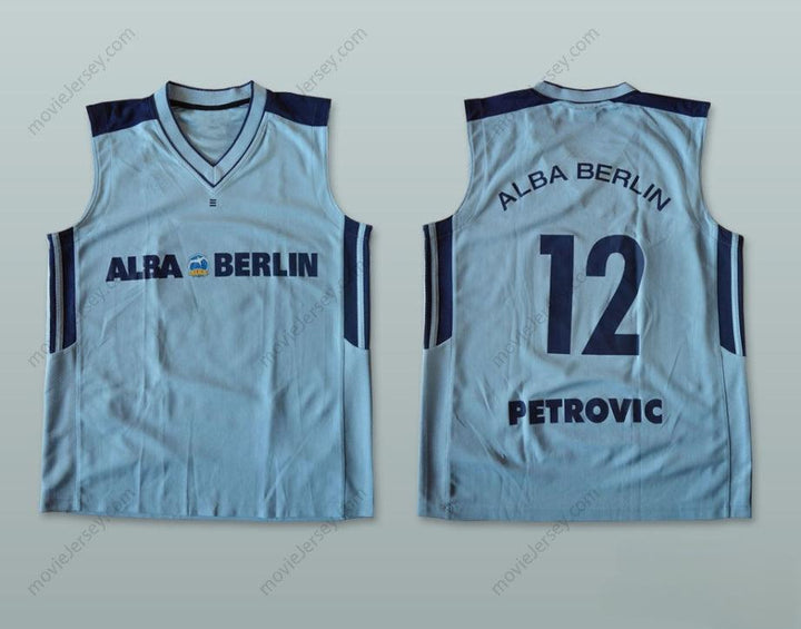 CUSTOM ANY Name Number VLADE PETROVIC 12 ALBA BERLIN BASKETBALL JERSEY Top Stitched S-6XL