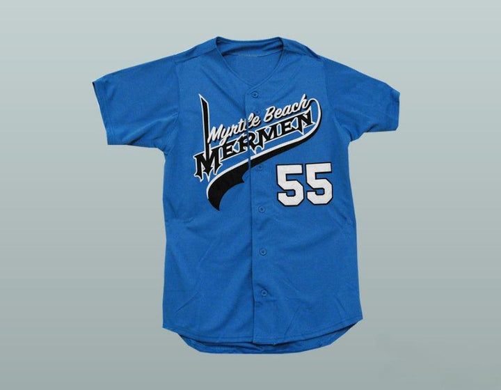 Custom Any Name Number KENNY POWERS EASTBOUND AND DOWN MYRTLE BEACH MERMEN BASEBALL JERSEY NEW Top Stitched S-6XL