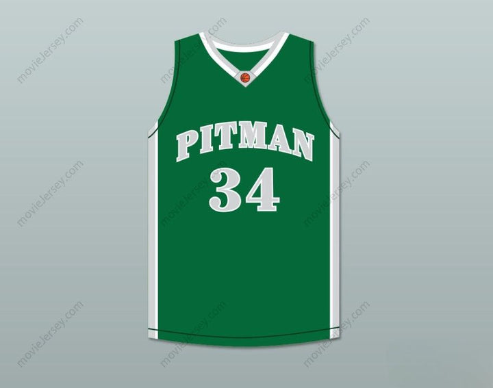 CUSTOM ANY Name Number COLIN KAEPERNICK 34 JOHN H. PITMAN HIGH SCHOOL PRIDE GREEN BASKETBALL JERSEY 1 Top Stitched S-6XL
