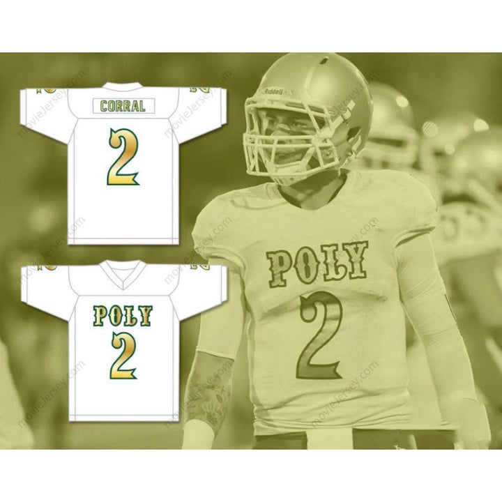 CUSTOM ANY Name Number MATT CORRAL 2 LONG BEACH POLYTECHNIC HIGH SCHOOL JACKRABBITS Football Jersey Top Stitched S-6XL