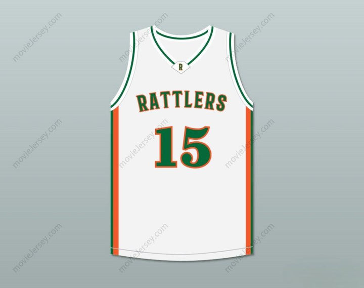 CUSTOM ANY Name Number DEMARCUS 'BOOGIE' COUSINS 15 LEFLORE HIGH SCHOOL RATTLERS WHITE BASKETBALL JERSEY Top Stitched S-6XL