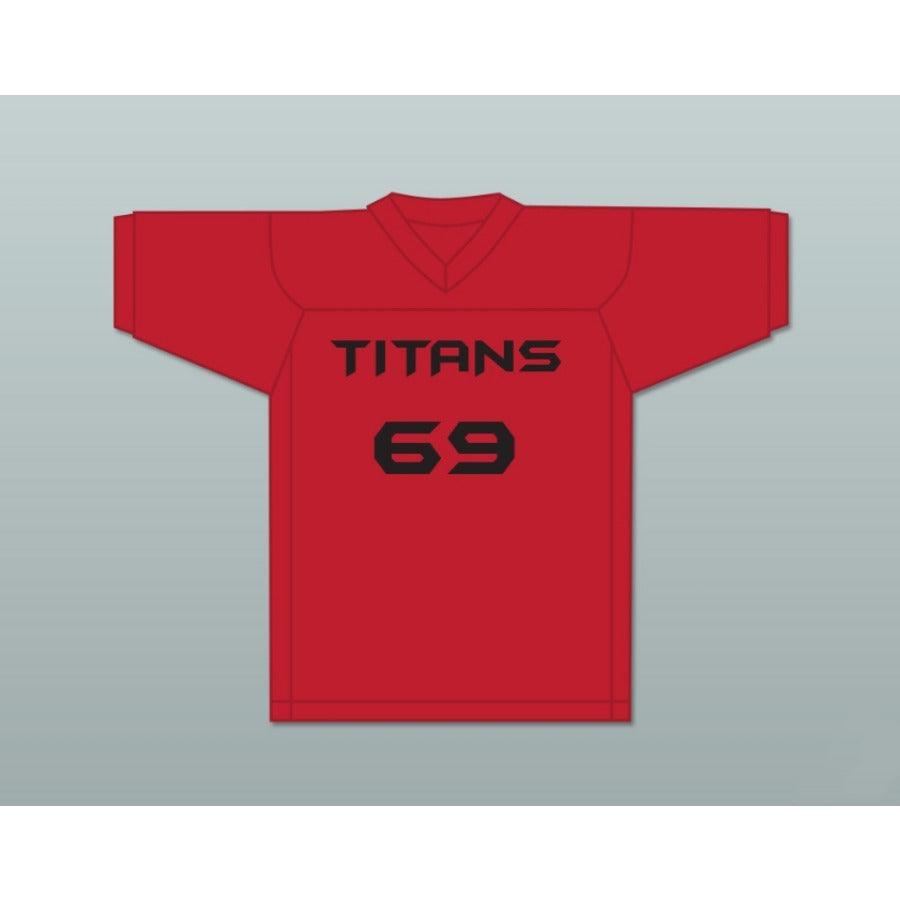 CUSTOM ANY Name Number ACE 69 TITANS INTRAMURAL FLAG FOOTBALL JERSEY BALLS OUT Top Stitched S-6XL