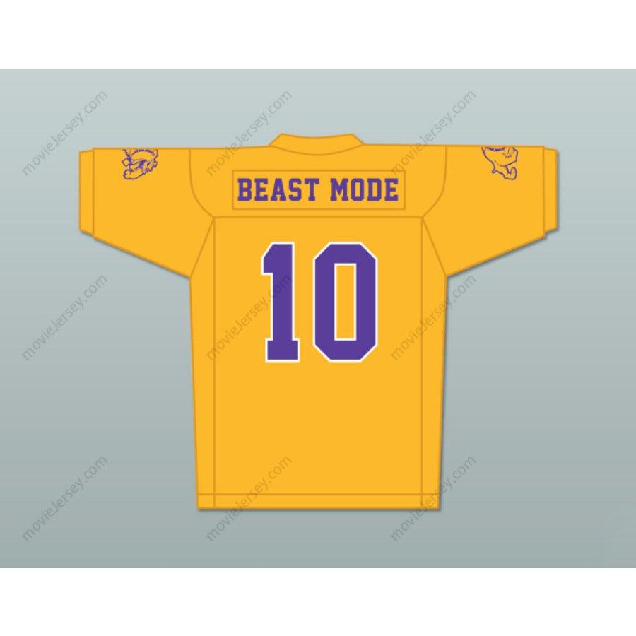 CUSTOM MARSHAWN BEAST MODE LYNCH 10 TECHNICAL FOOTBALL JERSEY INCLUDES Top Stitched S-6XL