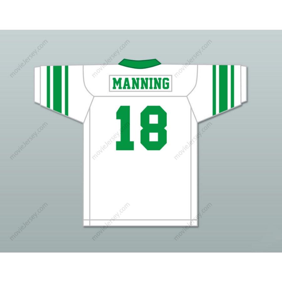 CUSTOM Name PEYTON MANNING 18 ISIDORE NEWMAN HIGH SCHOOL WHITE FOOTBALL JERSEY Top Stitched S-6XL