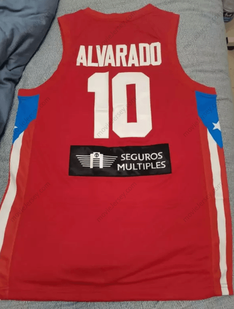 Custom Any Name Number Puerto Rico #10 Alvarado Basketball Jersey #51 Waters Clavell Sewn Stitched S-6XL