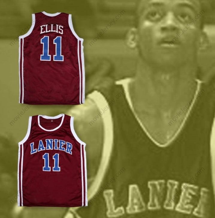 CUSTOM ANY Name Number MONTA ELLIS 11 LANIER HIGH SCHOOL BULLDOGS MAROON BASKETBALL JERSEY Top Stitched S-6XL
