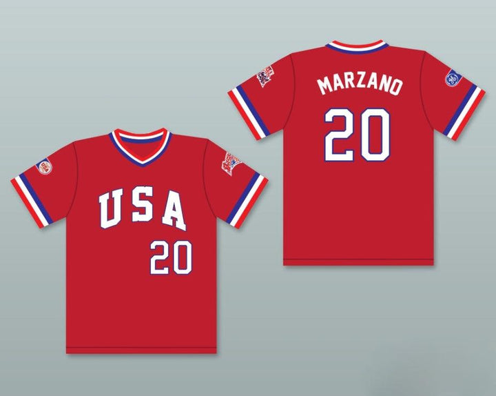 Custom Any Name Number JOHN MARZANO 20 1984 USA TEAM RED BASEBALL JERSEY Top Stitched S-6XL
