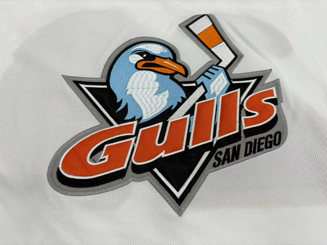 Custom Any Name Number SANDRO SBROCCA 29 SAN DIEGO GULLS WHITE HOCKEY JERSEY Top Stitched S-6XL