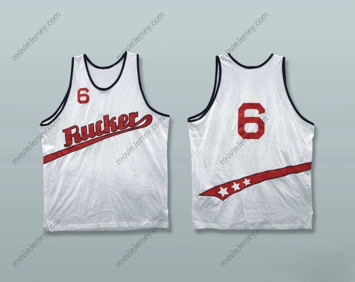 CUSTOM ANY Name Number 1977 RUCKER PARK 6 WHITE BASKETBALL JERSEY Top Stitched S-6XL