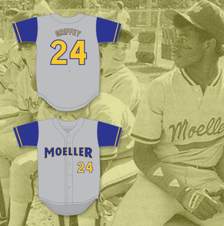 Custom Any Name Number KEN GRIFFEY JR 24 ARCHBISHOP   HIGH SCHOOL CRUSADERS GRAY BASEBALL JERSEY 6 Top Stitched S-6XL