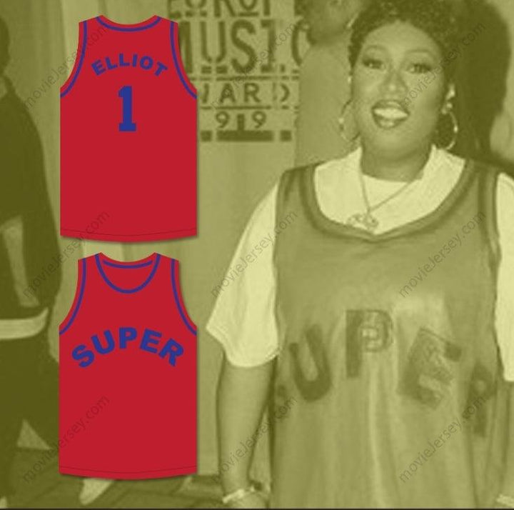CUSTOM ANY Name Number MAGIC MISSY ELLIOTT 1 SUPER RED BASKETBALL JERSEY Top Stitched S-6XL