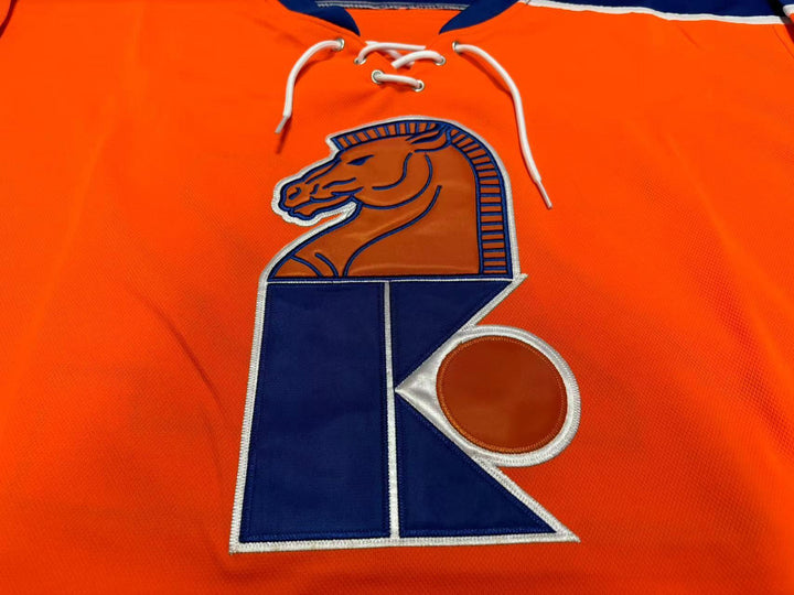 Custom Any Name Number 1973-74 WHA CLAUDE CHARTRE 22 JERSEY KNIGHTS ORANGE HOCKEY JERSEY Top Stitched S-6XL