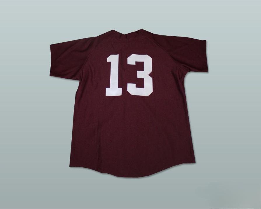 Custom Any Name Number DEREK JETER CENTRAL HIGH SCHOOL MAROON GIANTS BASEBALL JERSEY Top Stitched S-6XL