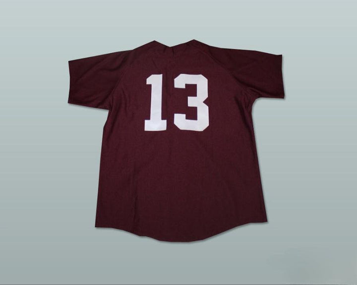 Custom Any Name Number DEREK JETER CENTRAL HIGH SCHOOL MAROON GIANTS BASEBALL JERSEY Top Stitched S-6XL